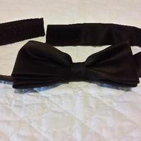 2 papillon di raso nero