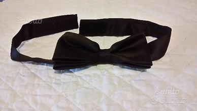 2 papillon di raso nero