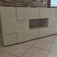 Mobile TV credenza madia dama bianca bianco lucido