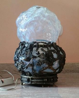 Antica Lampada in Ferro Battuto Vintage