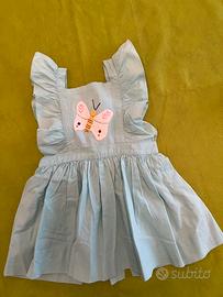 Abito da mare in cotone bambina taglia 1/2 anni