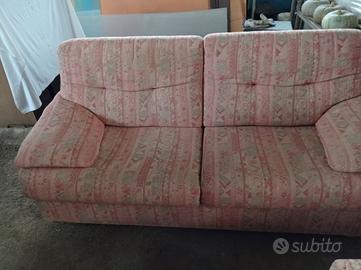 Divano più poltrona in stoffa