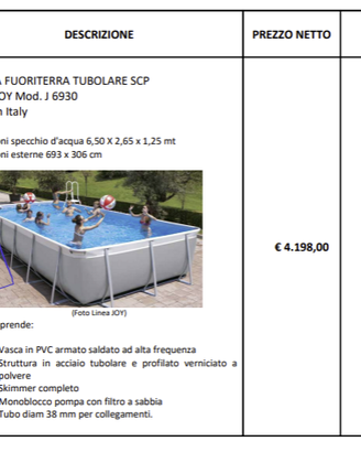Piscina Fuori Terra