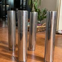 Tavolo gambe acciaio Vintage ‘80