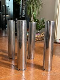 Tavolo gambe acciaio Vintage ‘80