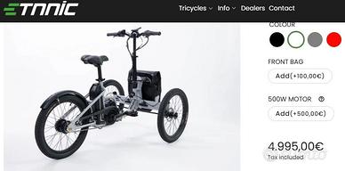 ETHNIC TRICICLO ELETTRICO ADULTI