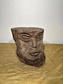 Scultura mascherone in Tufo Siciliano