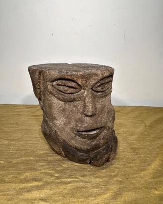 Scultura mascherone in Tufo Siciliano