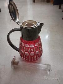 caraffa stile liberty  con inserto per ghiaccio 