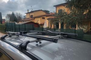 barre portatutto per rail integrati + 2 portabici