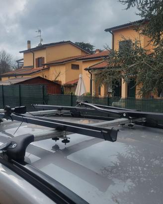 barre portatutto per rail integrati + 2 portabici