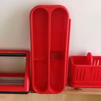 Set da cucina vintage rosso