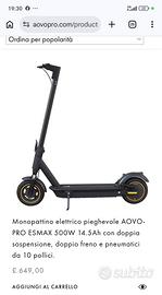 AOVO PRO - ES MAX 500  W 14.5 AH