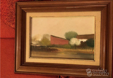 Quadro olio su tela di Ciro Russo paesaggio 30x20