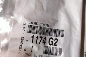 Asta olio motore Peugeot 206