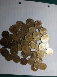 75 monete metalliche da lire 20