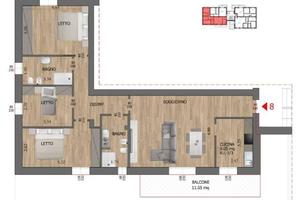 Appartamento di 140 m² con 5 locali e box auto a R
