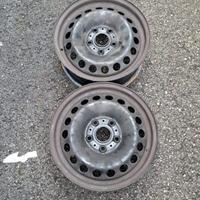 2 - CERCHI IN LAMIERA VW 6X15 5X112 ET43 CB 57,1