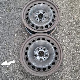 2 - CERCHI IN LAMIERA VW 6X15 5X112 ET43 CB 57,1
