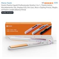 Piastra Capelli Faszin 2-in-1 Titanio LCD