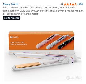 Piastra Capelli Faszin 2-in-1 Titanio LCD