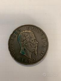 5 Lire 1872 Vittorio Emanuele II