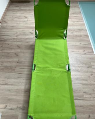 Lettino/ sdraio pieghevole prendisole colore Verde