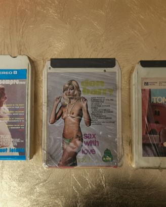 Lotto 3 cassette Stereo 8 vintage – 2 SIGILLATE 