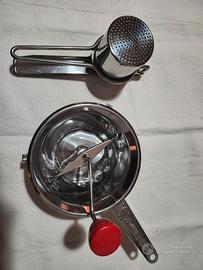 passaverdure e schiacciapatate,acciaio inox