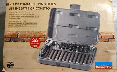 Set Inserti e Cricchetto Powerfix 36 pz - Nuovo