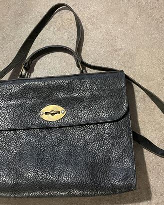 BORSA in pelle tipo” postino” - VINTAGE
