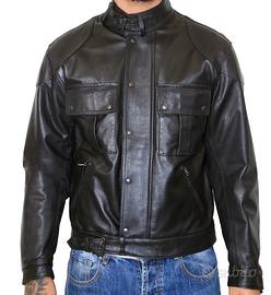 Giubbotto Belstaff Giacca Uomo Vera Pelle Nero