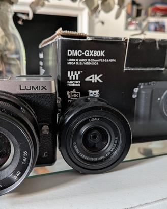 Panasonic Lumix DMC-GX80 + obiettivo 12-32mm + 35m