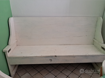 Panca artigianale da cucina in legno