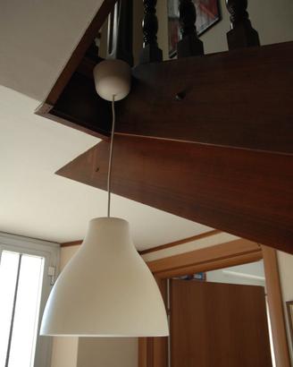 Ikea MELODI Lampada a sospensione, bianco, 28 cm