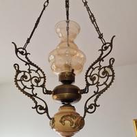 Lampadario vintage in ottone cucina/salotto