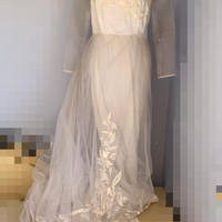 Abito da sposa vintage anni 80 in viscosa pizzo