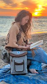 Zaino in canapa e pelle