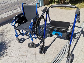 sedia a rotelle e girello