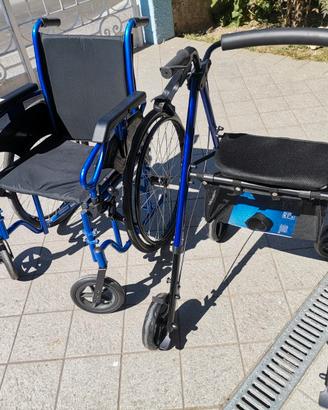 sedia a rotelle e girello