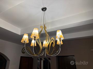 Lampadario marca contemporanea serie sharm oro