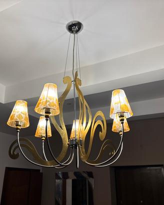 Lampadario marca contemporanea serie sharm oro