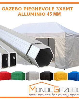 6x3 Gazebo pieghevole 3x6 in alluminio