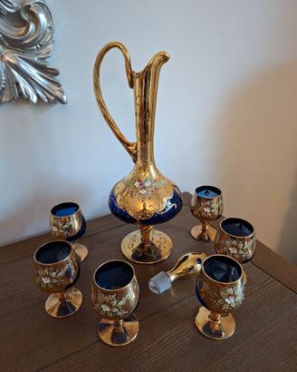Servizio Liquore Vintage "T. Murano Glass GM"