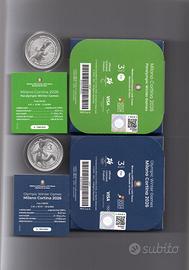 N 2 monete € 3 + 3 Olimpiadi e Paralimpiadi 2026