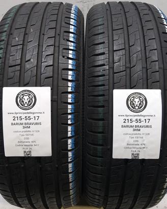 2 GOMME 215 55 17 BARUM A61328