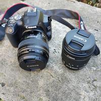 Canon Eos250D pari al nuovo con 2obiettivi 2 batt