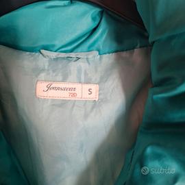 Piumino verde azzurro mezza gamba