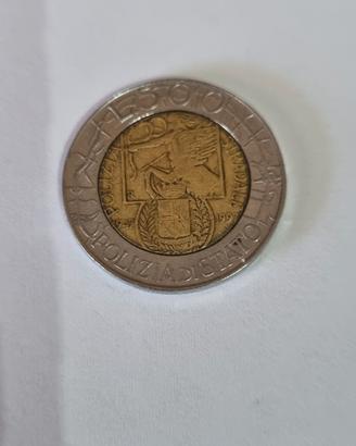 moneta polizia di stato 500 lire 1997