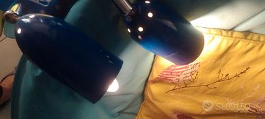 Coppia di lampade a pinza blu